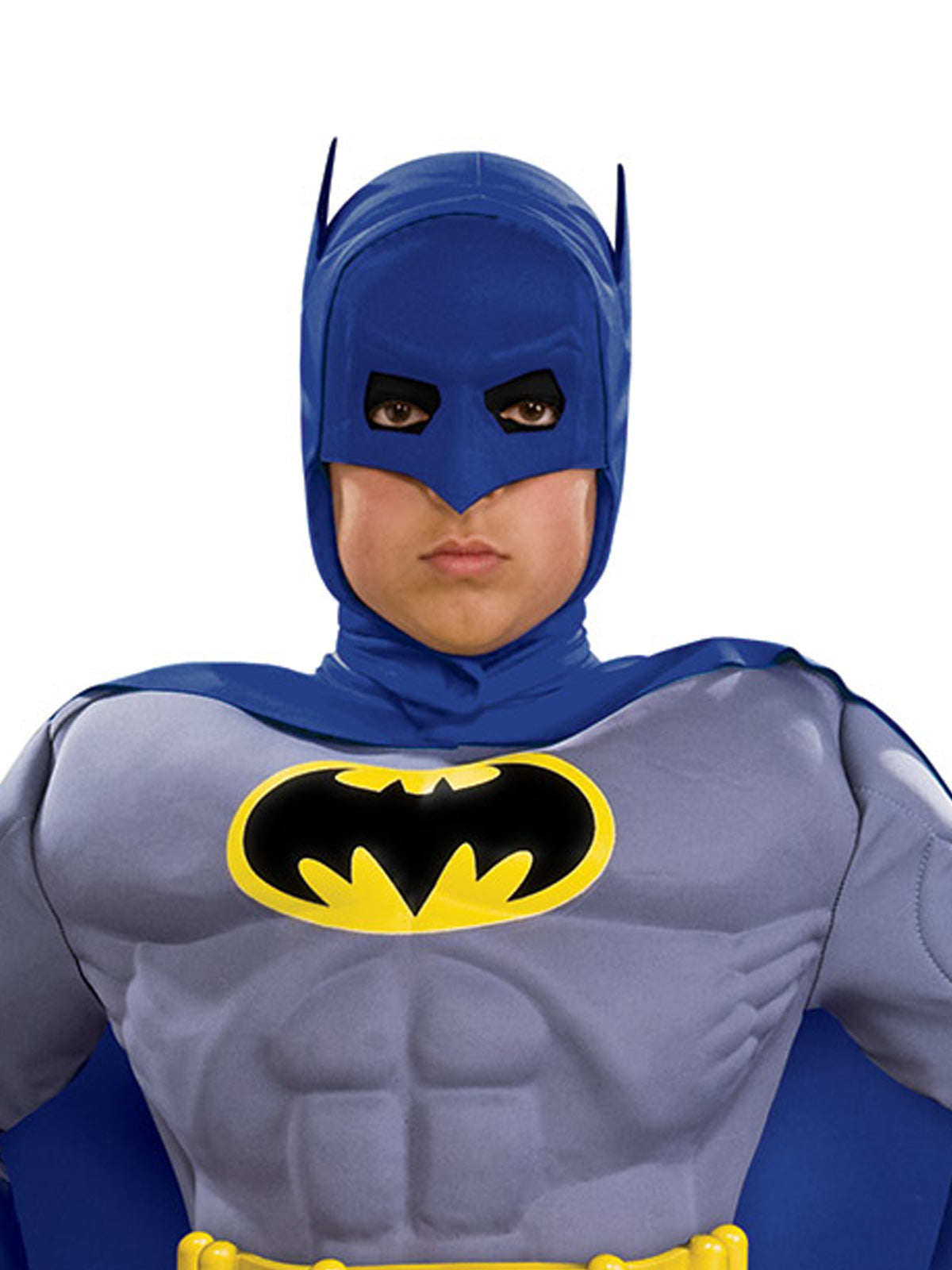 BATMAN DELUXE MUSCLE CHEST COSTUME, CHILD - Back