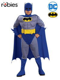 BATMAN DELUXE MUSCLE CHEST COSTUME, CHILD - Front