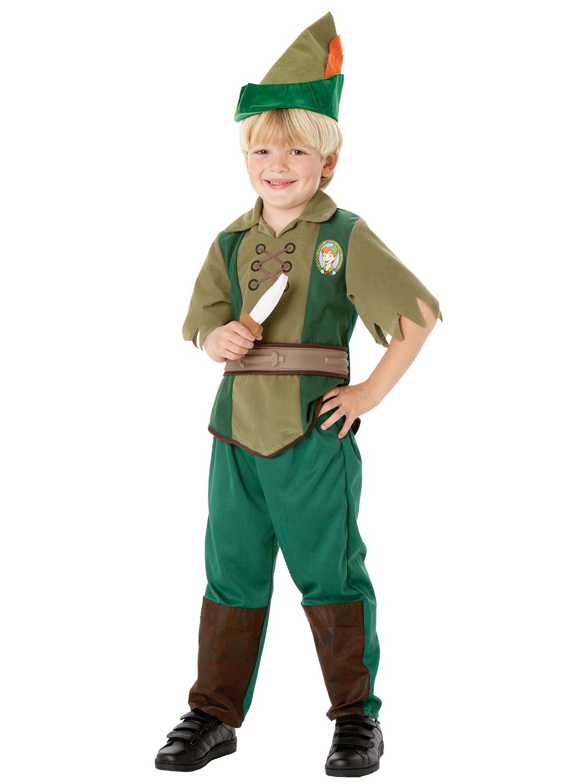 PETER PAN DELUXE COSTUME, CHILD - Back
