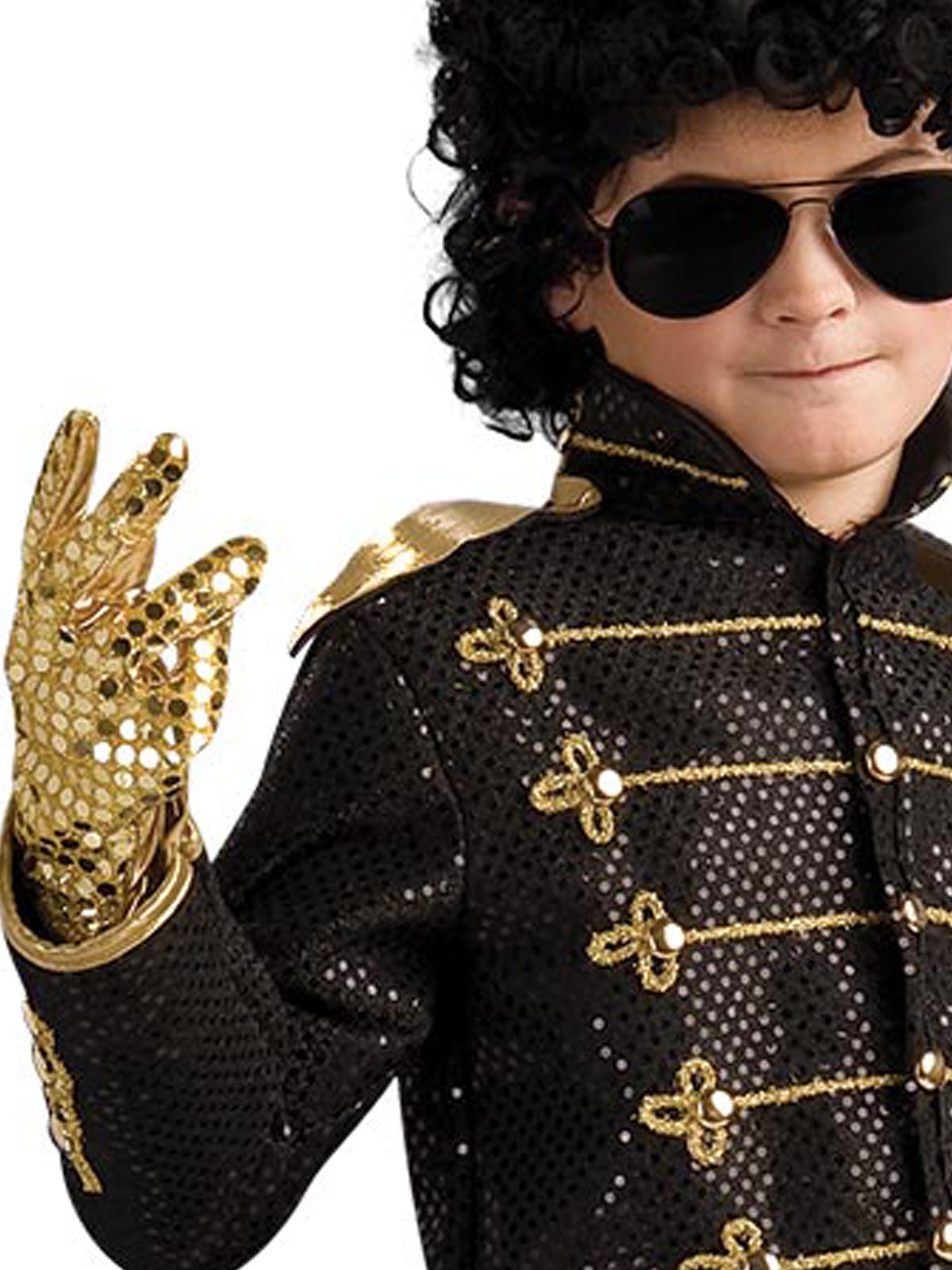 MICHAEL JACKSON DELUXE BLACK MILITARY JACKET, CHILD - Side
