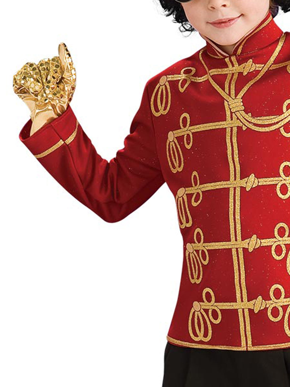 MICHAEL JACKSON RED MILITARY JACKET, CHILD - Back