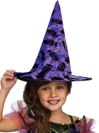 LIGHT UP PURPLE AND ORANGE WITCH COSTUME, CHILD - Back