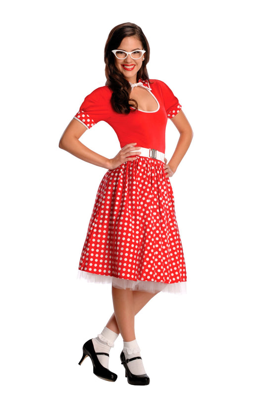 50'S NERD GIRL COSTUME, ADULT - Front