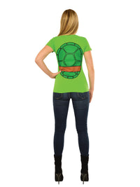 TMNT MICHELANGELO LADIES TEE, ADULT - Back