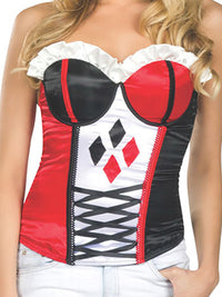 HARLEY QUINN CORSET, ADULT - Back