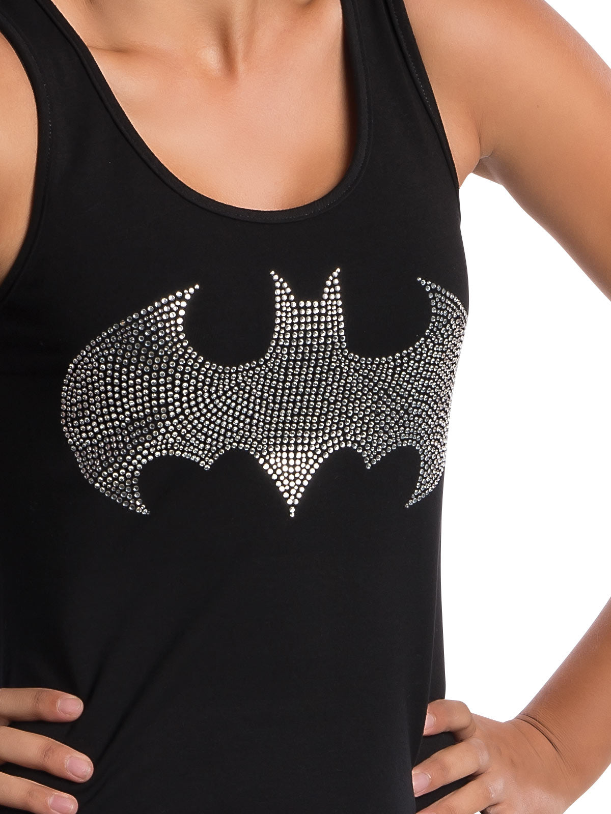 BATGIRL RHINESTONE LOGO TANK DRESS, ADULT - Back