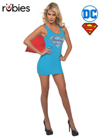 SUPERGIRL RHINESTONE TANK DRESS, ADULT - Front