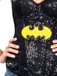 BATGIRL SEQUIN CORSET, ADULT - Back