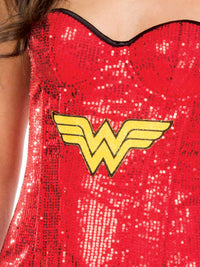 WONDER WOMAN SEQUIN CORSET, ADULT - Back