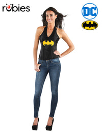 BATGIRL LEATHER-LOOK CORSET, ADULT - Front