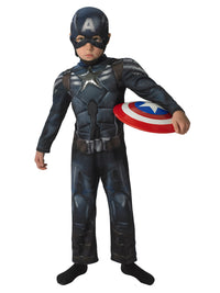 CAPTAIN AMERICA WINTER SOLDIER DELUXE COSTUME, CHILD - Back