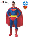 SUPERMAN MUSCLE CHEST COSTUME, ADULT - Front
