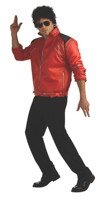 MICHAEL JACKSON BEAT IT DELUXE RED ZIPPER JACKET, ADULT - Front