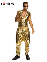 RAPPER GOLD PANTS, ADULT - STD - Front