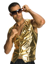 RAPPER GOLD VEST, ADULT - STD - Back