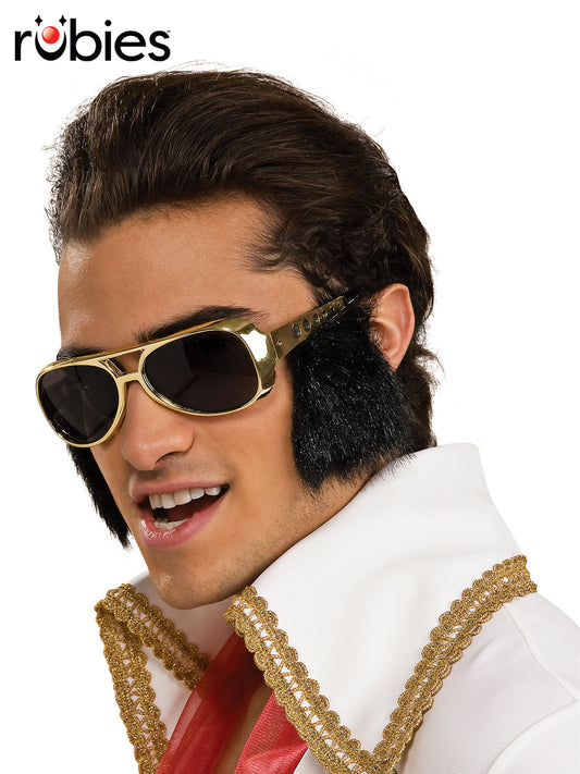 ELVIS GLASSES WITH ATTACHED SIDEBURNS - ADULT - Front