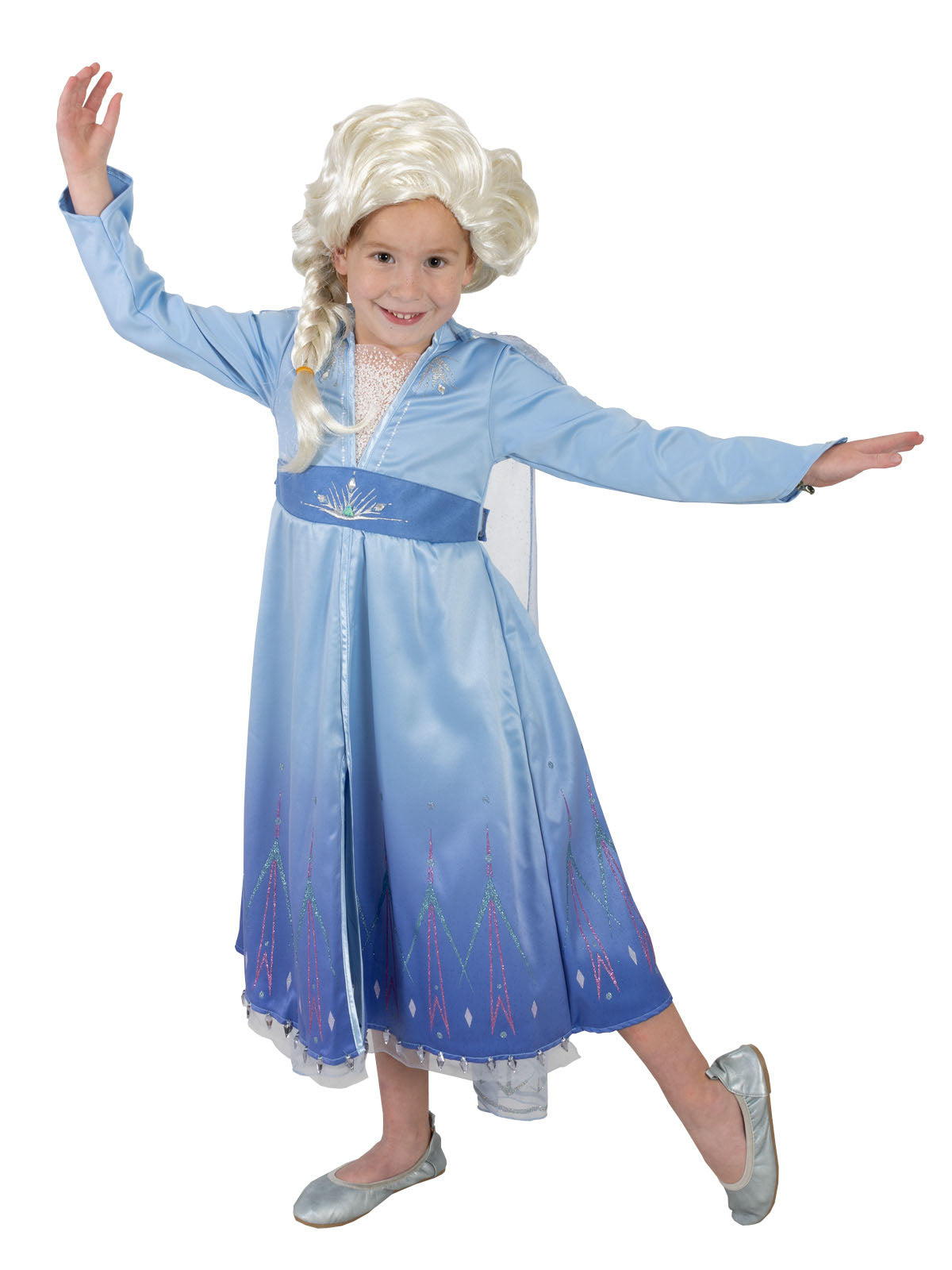 ELSA FROZEN 2 PREMIUM COSTUME &amp; WIG, CHILD - Back