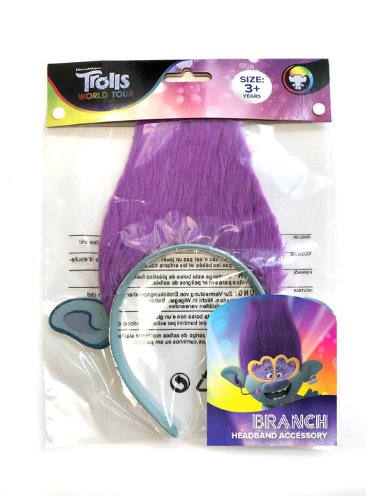 BRANCH POP HEADBAND WITH HAIR &amp; EARS, CHILD - 3 Plus - Front