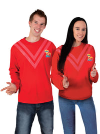 RED WIGGLE DELUXE 30TH ANNIVERSARY COSTUME TOP, ADULT - Front