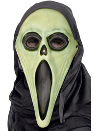 SCREAMER GLOW IN THE DARK MASK, ADULT - Front