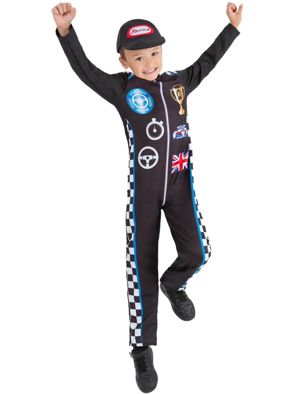 RACING DRIVER COSTUME, CHILD - Back