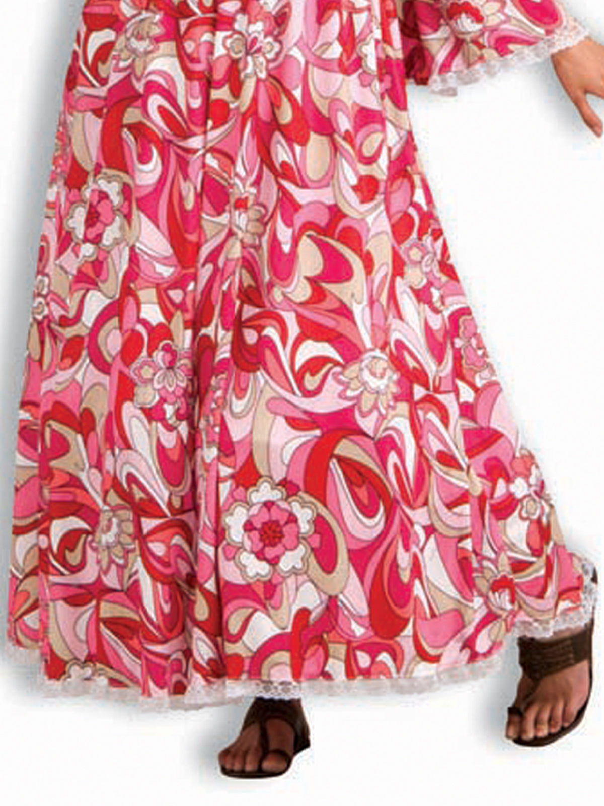 FLOWER CHILD COSTUME, ADULT - STD - Back