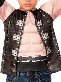 AJ STYLES COSTUME TOP AND GLOVES, CHILD - 6 Plus - Side