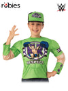 JOHN CENA COSTUME TOP AND HAT, CHILD - 6 Plus - Front