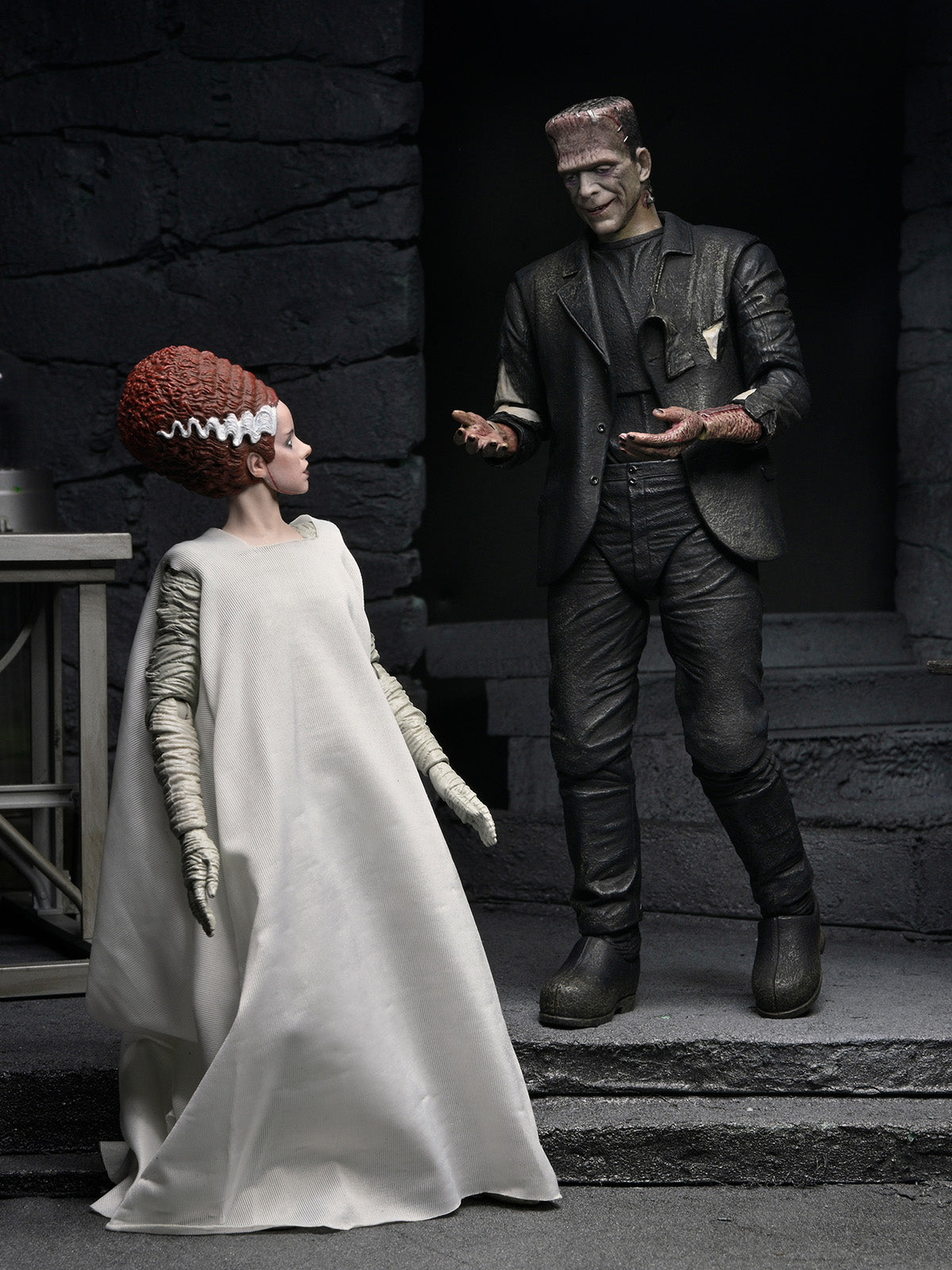 UNIVERSAL MONSTERS X BRIDE OF FRANKENSTEIN 90TH ANNIVERSARY: THE MONSTER &amp; HIS MATE 2PK 7" FIGURES