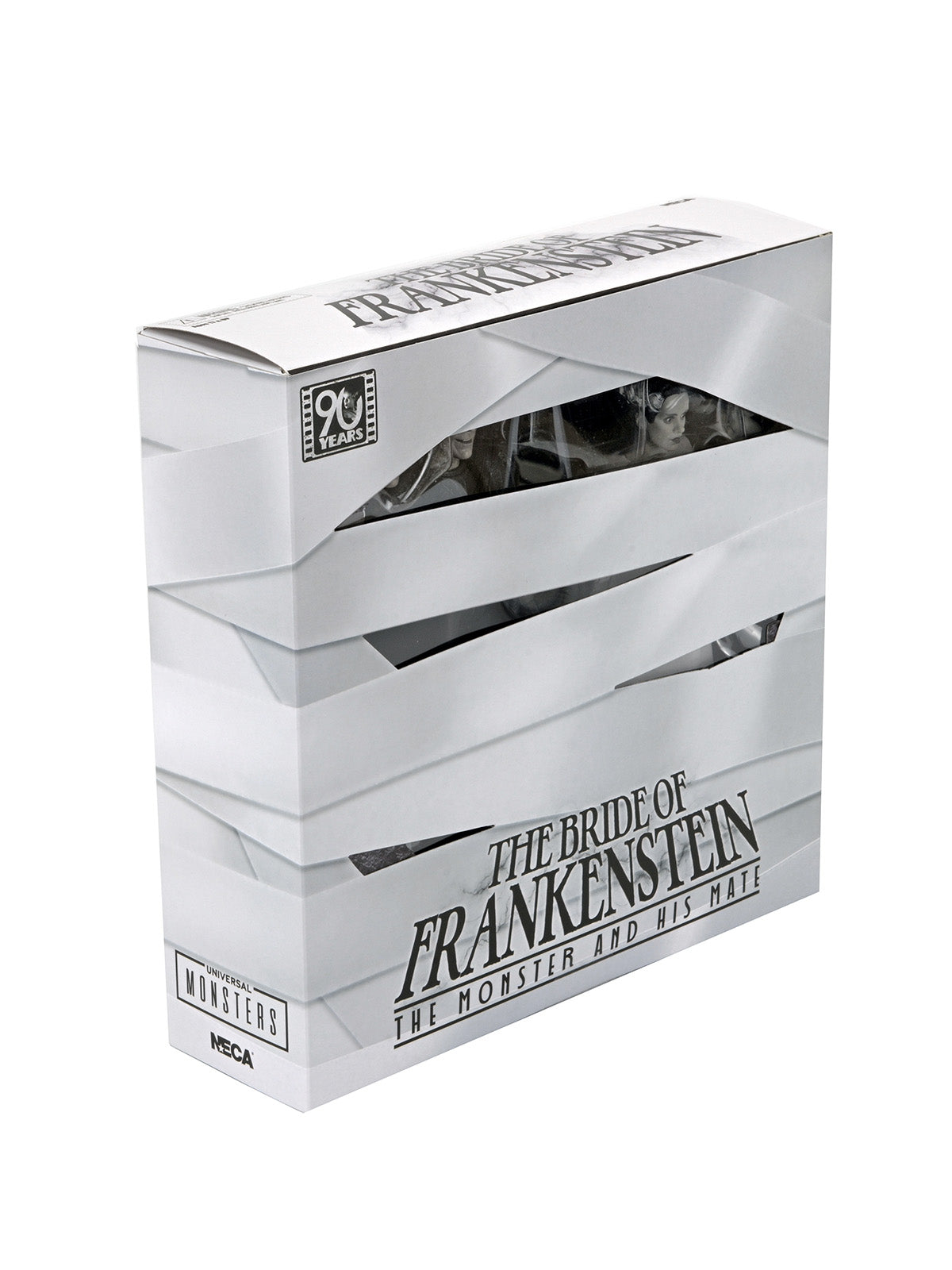 UNIVERSAL MONSTERS X BRIDE OF FRANKENSTEIN 90TH ANNIVERSARY - THE MONSTER &amp; HIS MATE 2PK 7" FIGURES (B&amp;W)