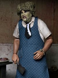 TEXAS CHAINSAW MASSACRE LEATHERFACE WITH OLD LADY MASK - 8" CLOTHED ACTION FIGURE (WINDOW BOX)
