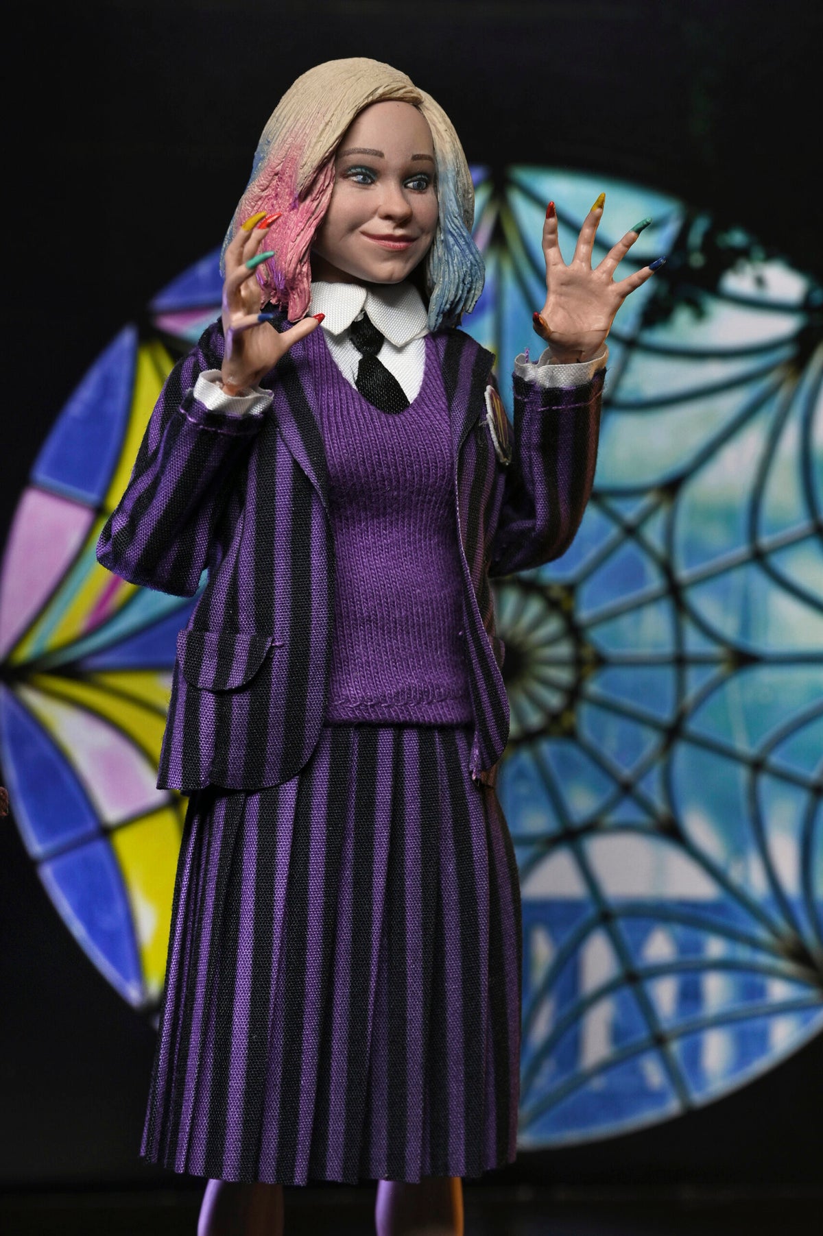 WEDNESDAY - WEDNESDAY ADDAMS (NEVERMORE UNIFORM) AND ENID 2 PACK - 8" CLOTHED ACTION FIGURE