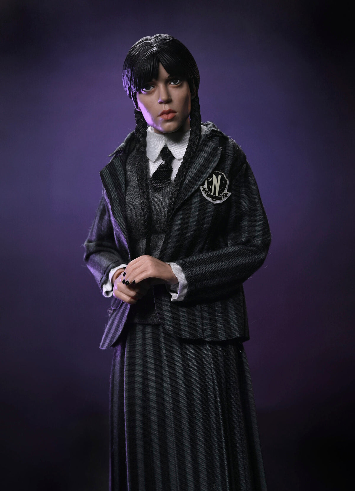 WEDNESDAY - WEDNESDAY ADDAMS (NEVERMORE UNIFORM) AND ENID 2 PACK - 8" CLOTHED ACTION FIGURE - Side
