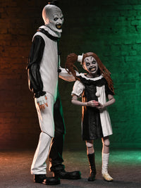 TERRIFIER - ULTIMATE ART THE CLOWN &amp; LITTLE PALE GIRL 2 PACK - 7" SCALE ACTION FIGURES