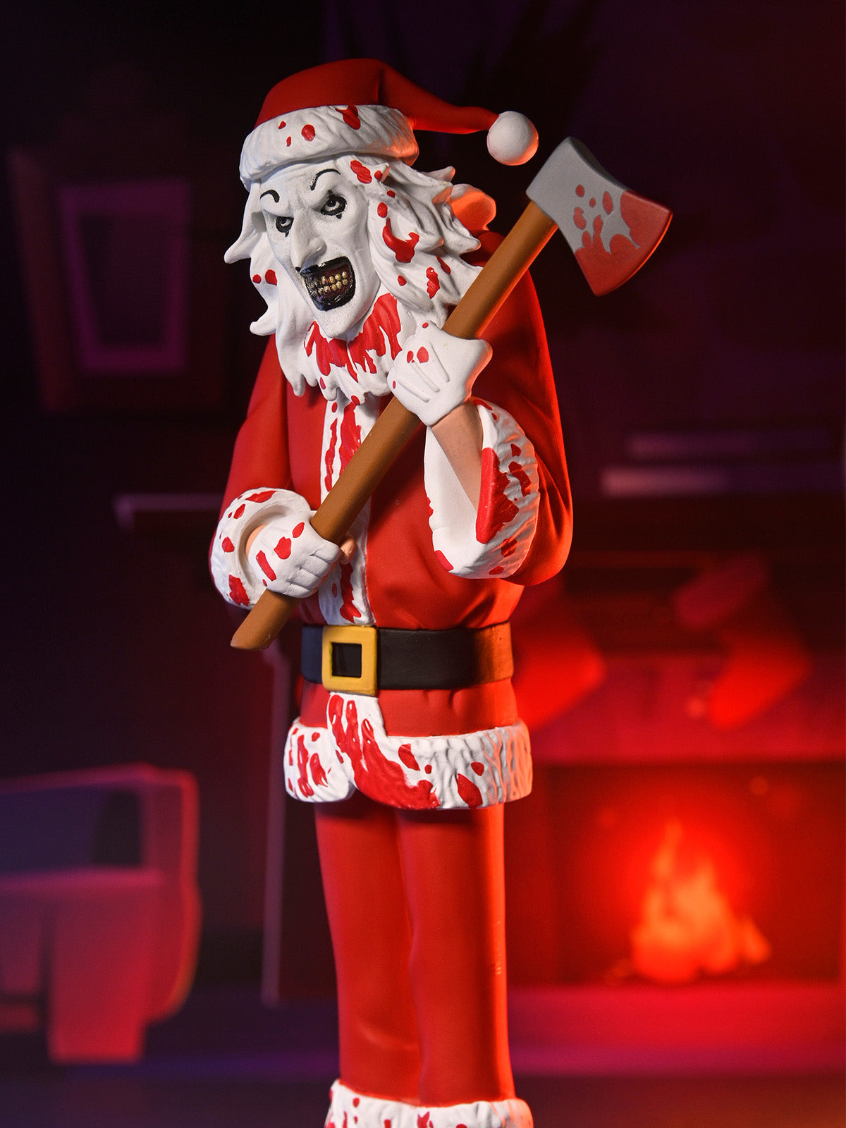 TERRIFIER - ART THE CLOWN SANTA SUIT (BLOODY VERSION) 6" SCALE FIGURE TOONY TERRORS - Side