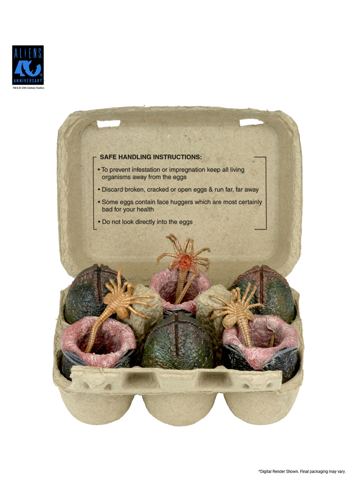 ALIENS 40TH ANNIVERSARY CARTON OF 6 ALIEN EGGS - ACCESSORY PACK - Side