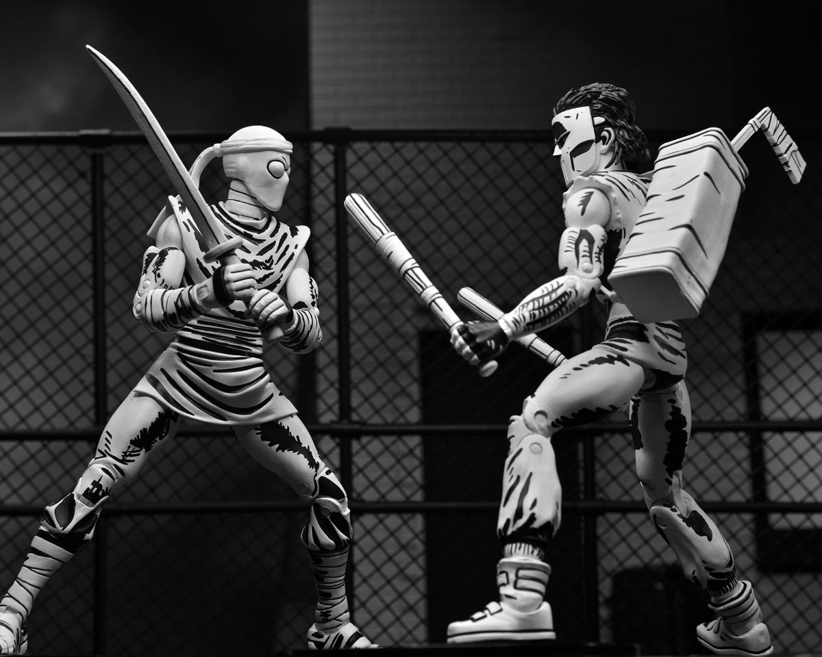 TMNT CASEY JONES BLACK &amp; WHITE FIGURE (MIRAGE COMICS) - 7" SCALE ACTION FIGURE