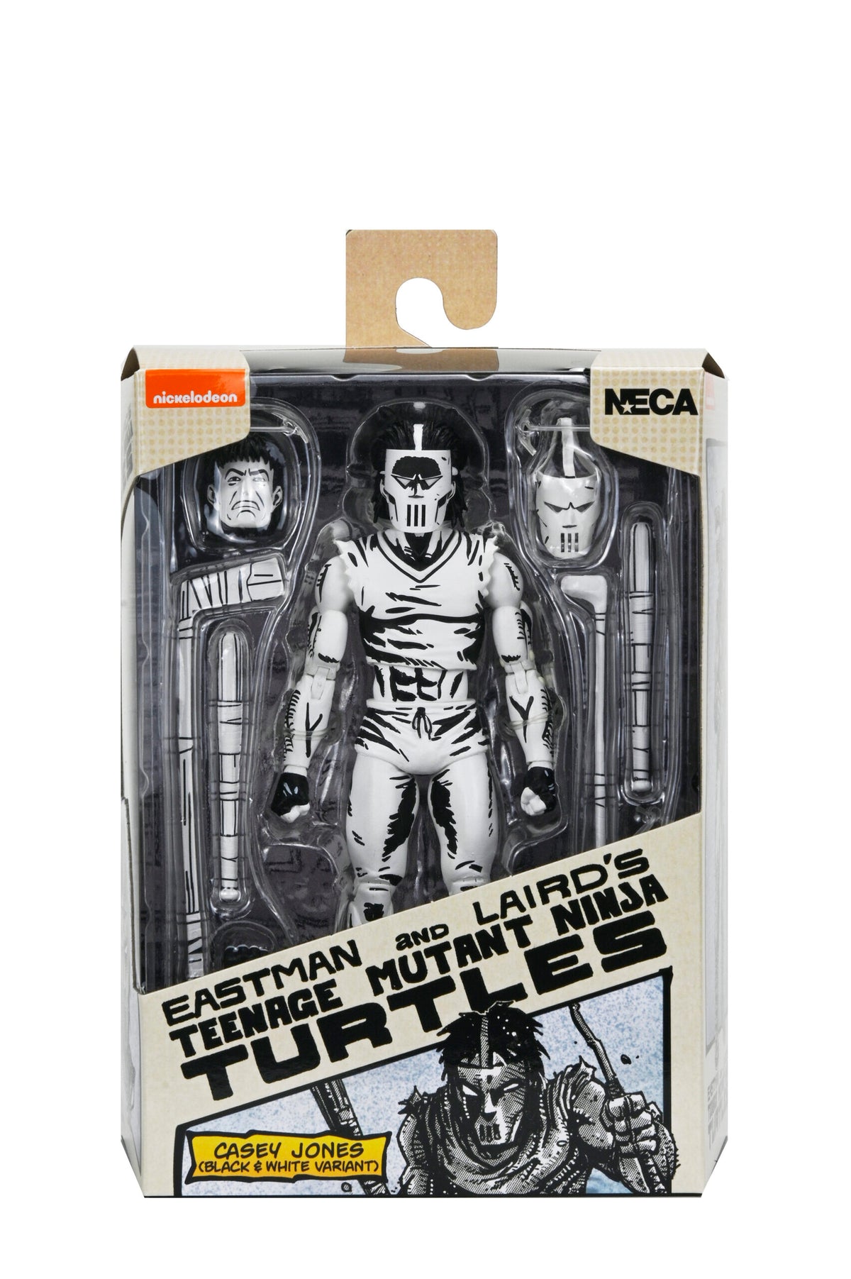 TMNT CASEY JONES BLACK &amp; WHITE FIGURE (MIRAGE COMICS) - 7" SCALE ACTION FIGURE