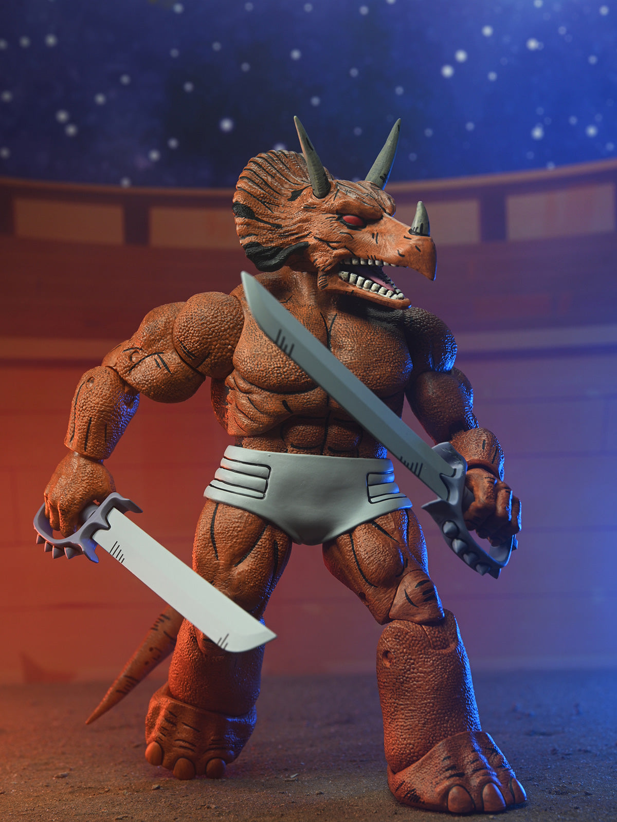 TMNT (MIRAGE COMICS) TRICERATON GLADIATOR - 7" SCALE ACTION FIGURE - Packaging