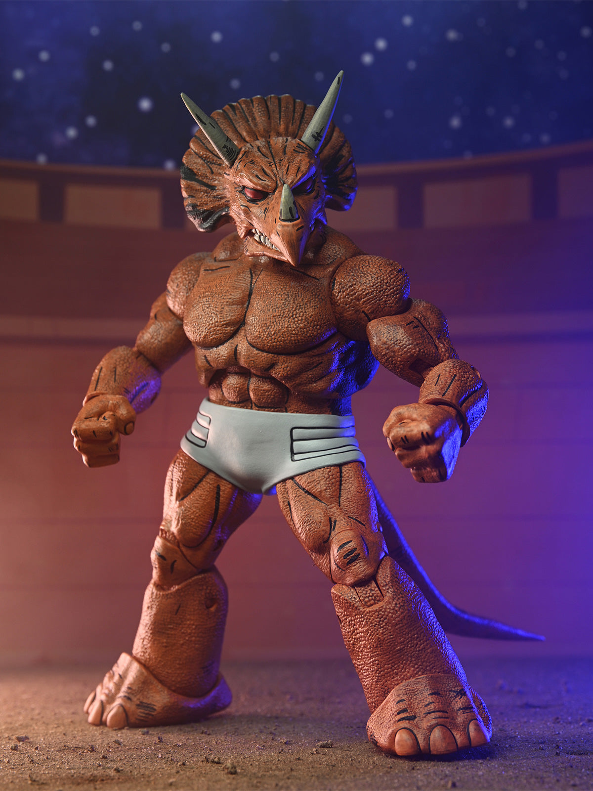 TMNT (MIRAGE COMICS) TRICERATON GLADIATOR - 7" SCALE ACTION FIGURE - Back