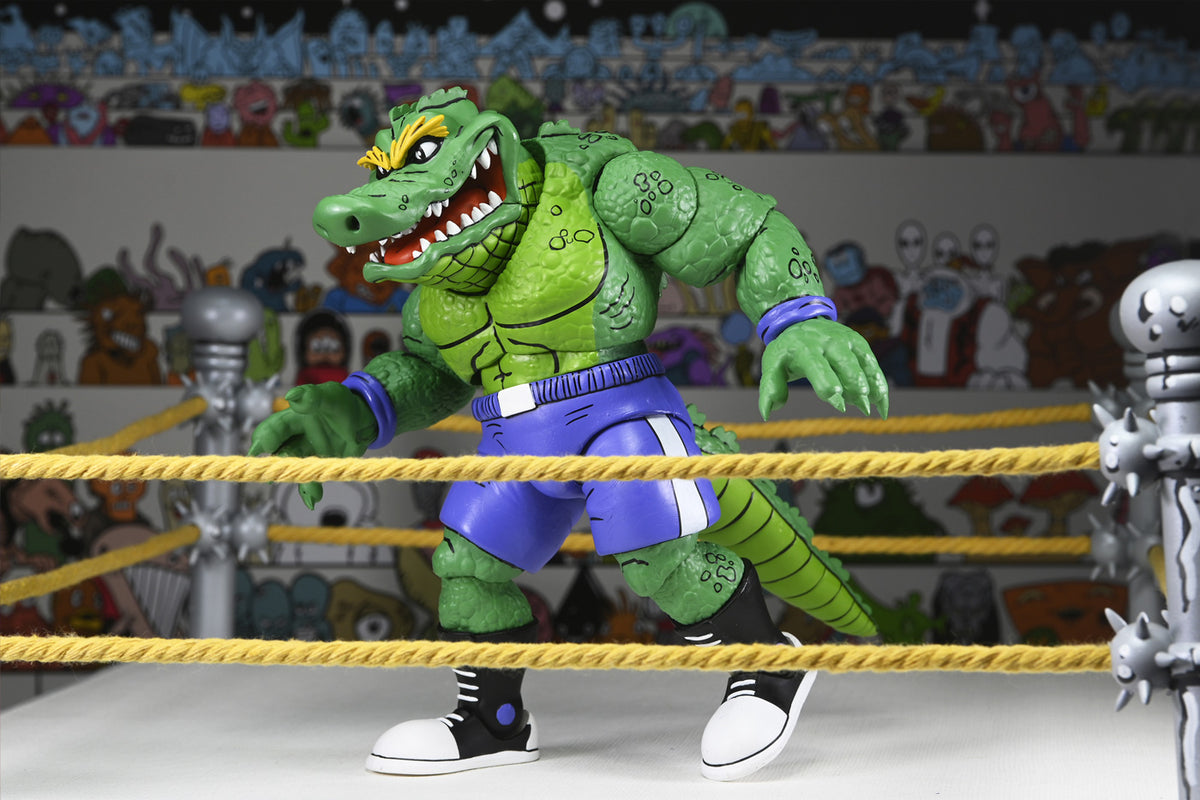 TMNT STUMP WRESTLING LEATHERHEAD (ARCHIE COMICS) 7" SCALE ACTION FIGURE