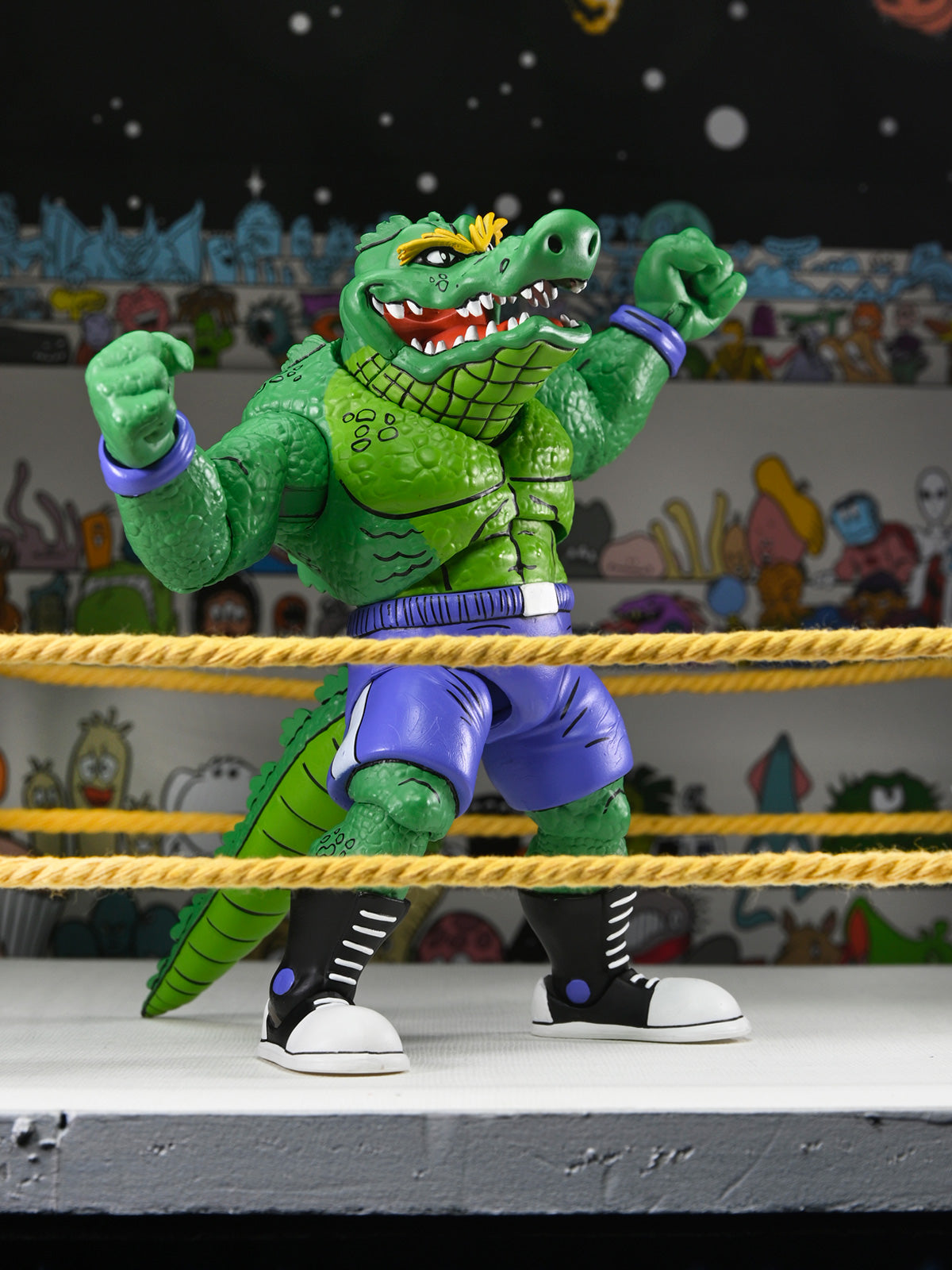 TMNT STUMP WRESTLING LEATHERHEAD (ARCHIE COMICS) 7" SCALE ACTION FIGURE
