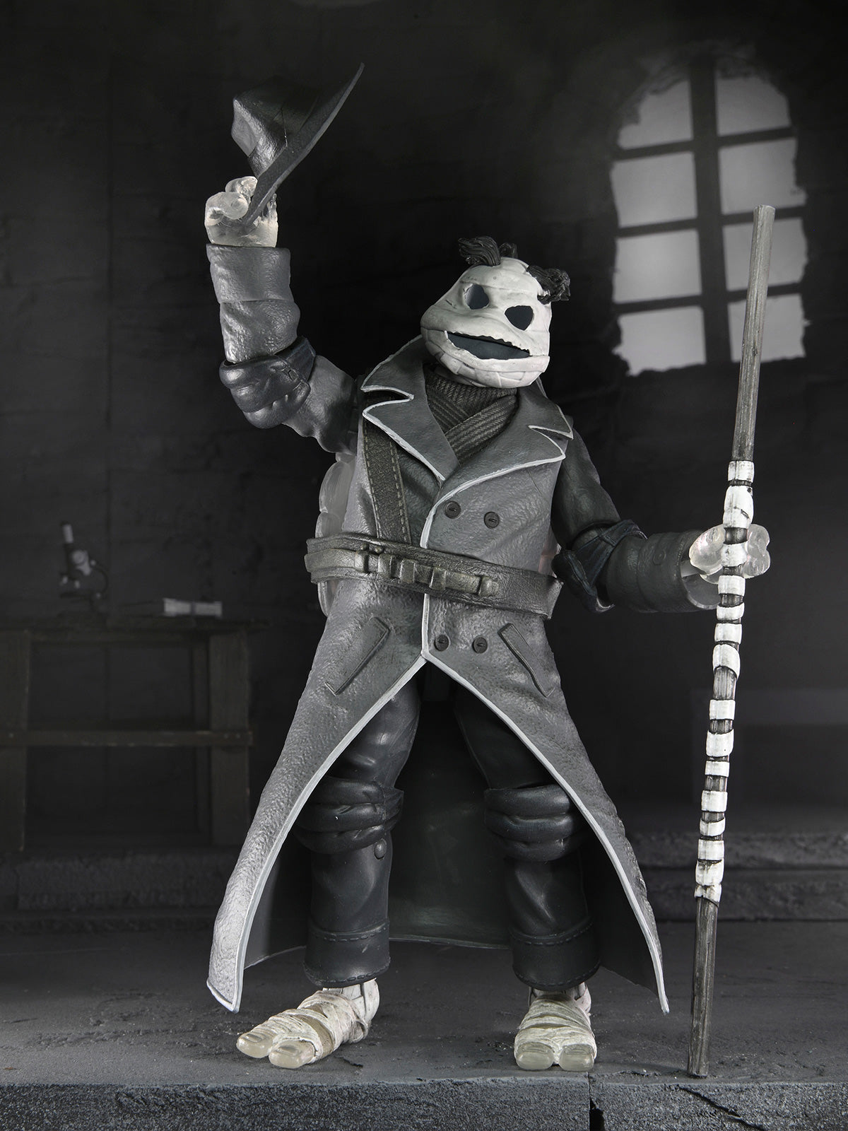 TMNT X UNIVERSAL MONSTERS 4 PACK TURTLES BLACK &amp; WHITE - 7" SCALE ACTION FIGURES