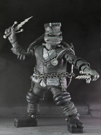 TMNT X UNIVERSAL MONSTERS 4 PACK TURTLES BLACK &amp; WHITE - 7" SCALE ACTION FIGURES - Back