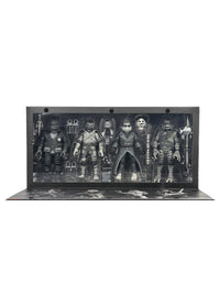 TMNT X UNIVERSAL MONSTERS 4 PACK TURTLES BLACK &amp; WHITE - 7" SCALE ACTION FIGURES