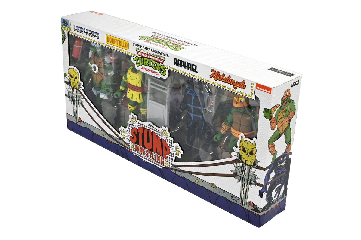 TMNT STUMP WRESTLING TURTLES 4 PACK (ARCHIE COMICS) 7" SCALE ACTION FIGURES