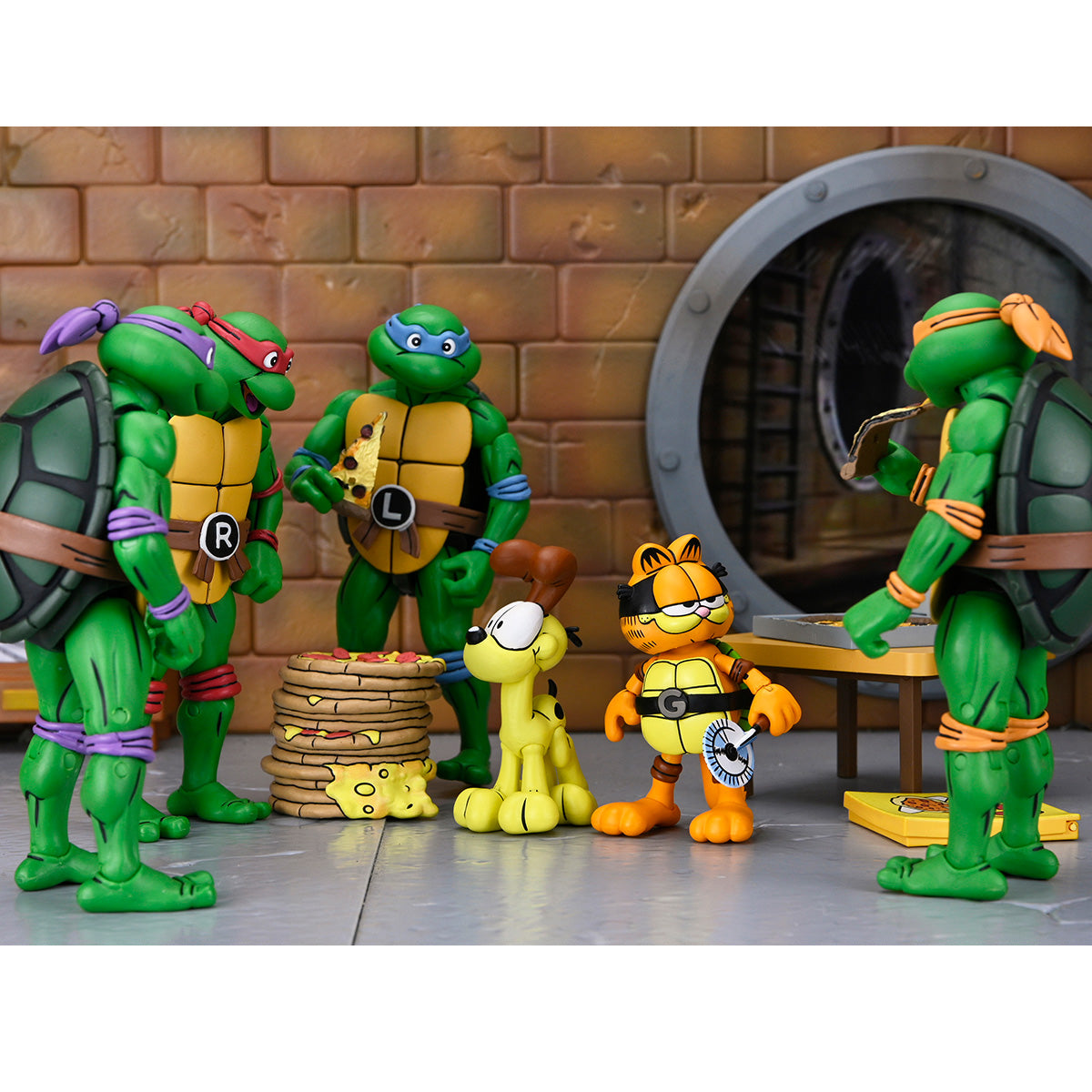 TMNT (ARCHIE COMICS) X GARFIELD ULTIMATE GARFELLO &amp; ODIE - 7" SCALE ACTION FIGURES