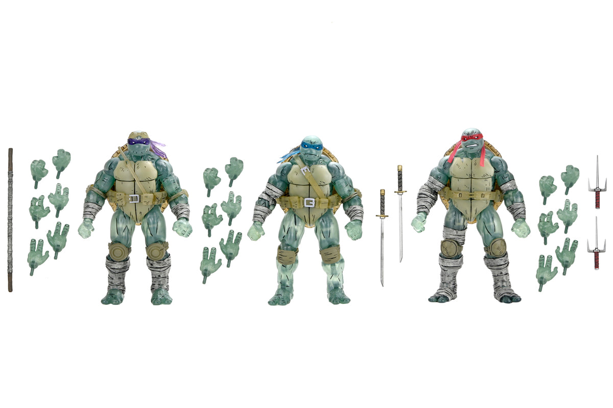 TMNT (THE LAST RONIN) GHOST BROTHERS 3 PACK - 7" SCALE ACTION FIGURE - Back