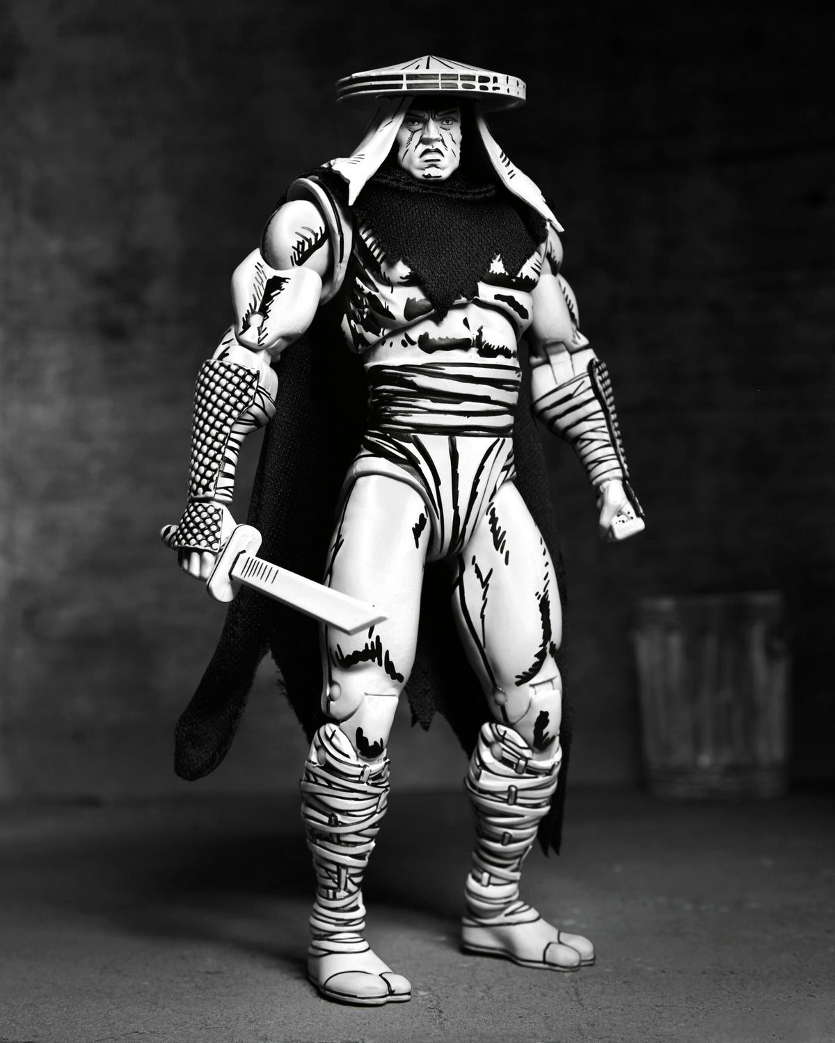 TMNT FOOT ASSASSIN BLACK &amp; WHITE (MIRAGE COMICS) - 7" SCALE ACTION FIGURE - Packaging