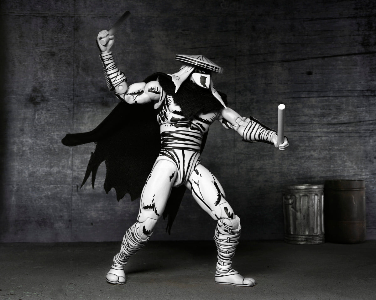 TMNT FOOT ASSASSIN BLACK &amp; WHITE (MIRAGE COMICS) - 7" SCALE ACTION FIGURE - Side